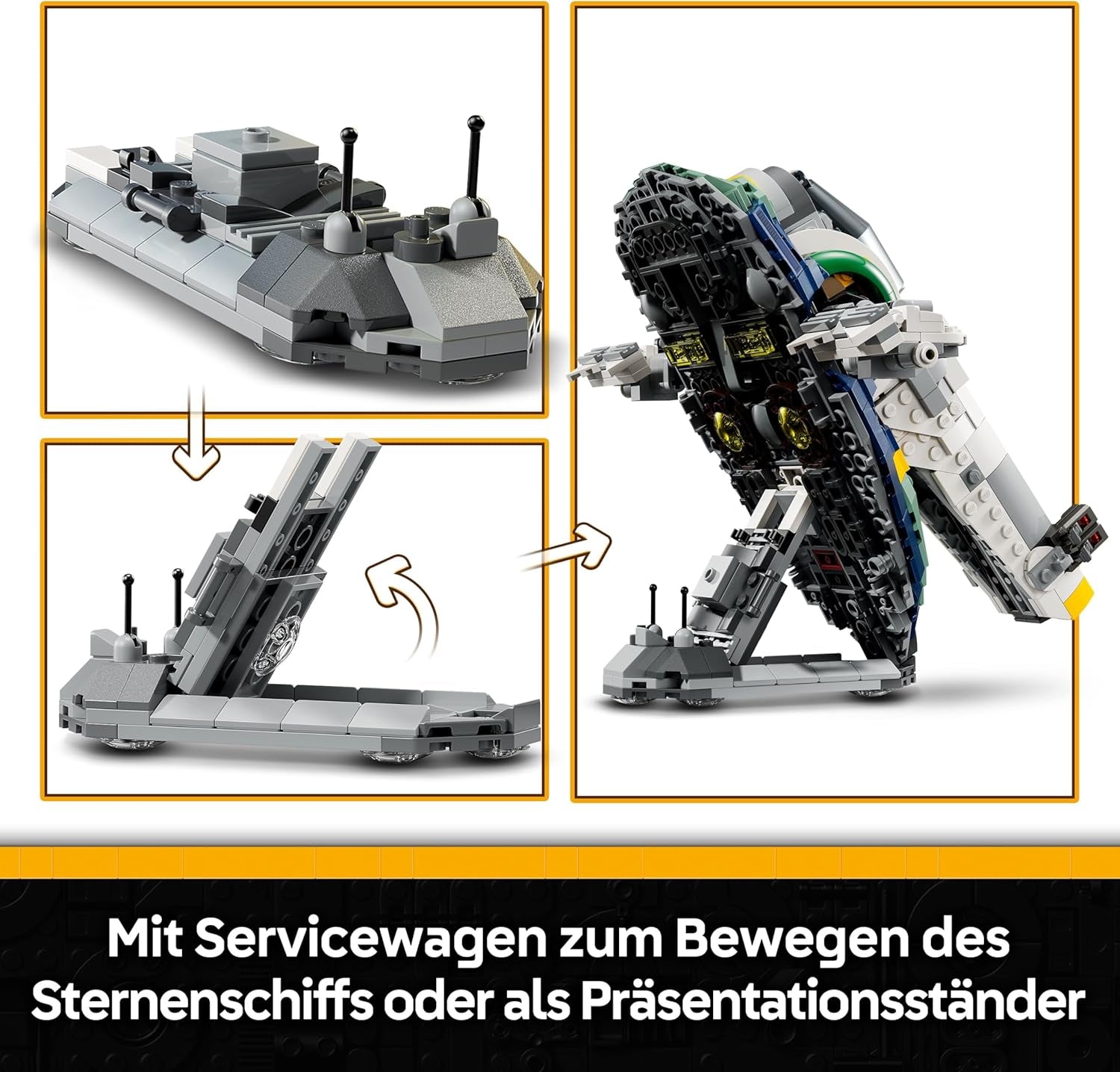 LEGO Star Wars : Angriff der Klonkrieger Le Sternenschiff de Jango Fett - Jeu pour les jeunes et les filles à partir de 9 ans - Figurines de rechange - Décoration créative DIY - Idées cadeaux pour les enfants - 75433