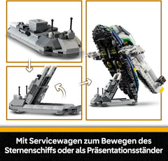LEGO Star Wars : Angriff der Klonkrieger Le Sternenschiff de Jango Fett - Jeu pour les jeunes et les filles à partir de 9 ans - Figurines de rechange - Décoration créative DIY - Idées cadeaux pour les enfants - 75433