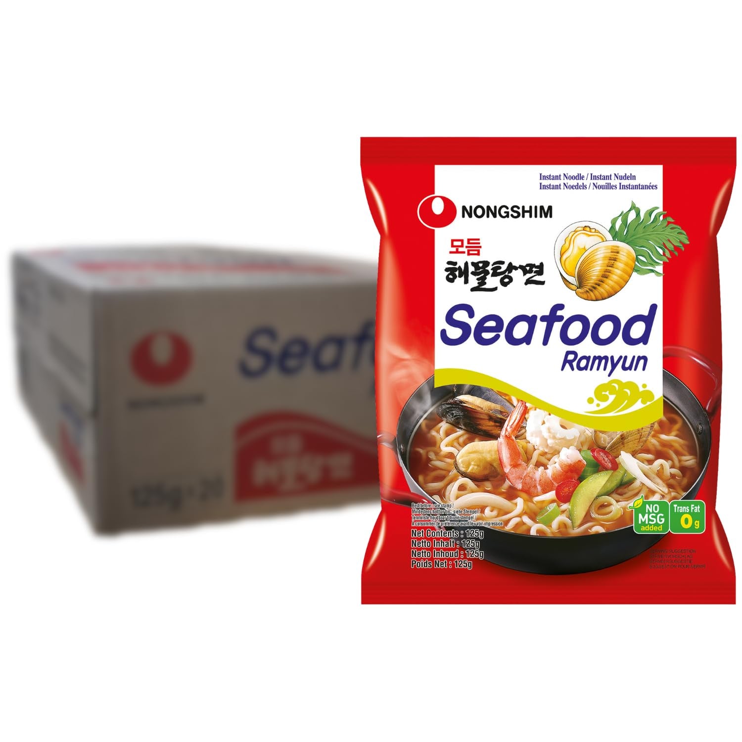 Nouilles instantanées Nong Shim Kimchi Ramyun Grand bol – Soupe ramen coréenne – Préparation rapide – 1 paquet de 112 g