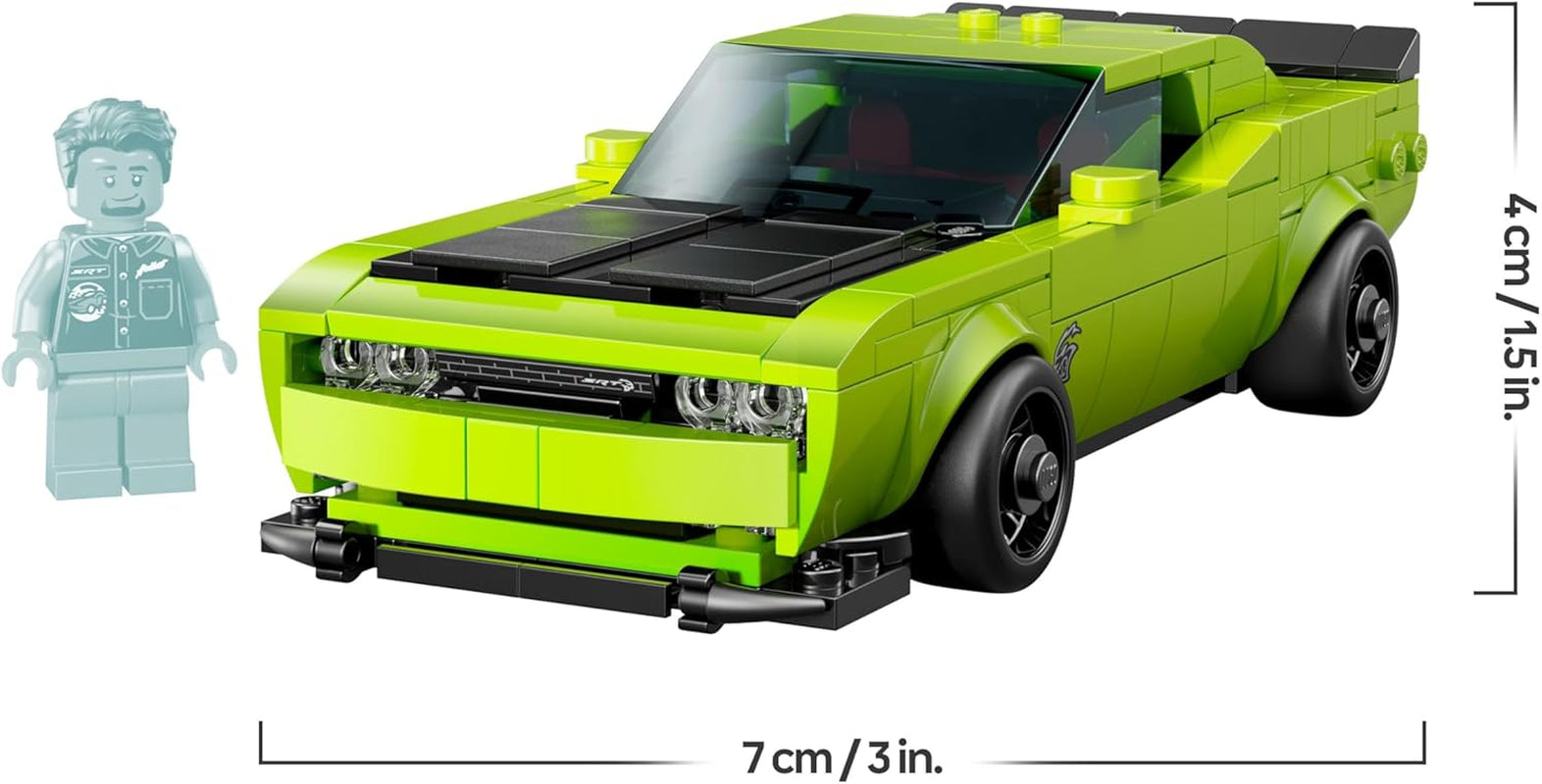 LEGO Speed Champions Dodge Challenger SRT Hellcat Sportwagen - Spielzeugauto mit 1 Minifigur zum Sammeln - Kreatives Rennauto - Rennauto zum Bauen - Geschenk für Jungen, Mädchen ab 9 Jahren 77237