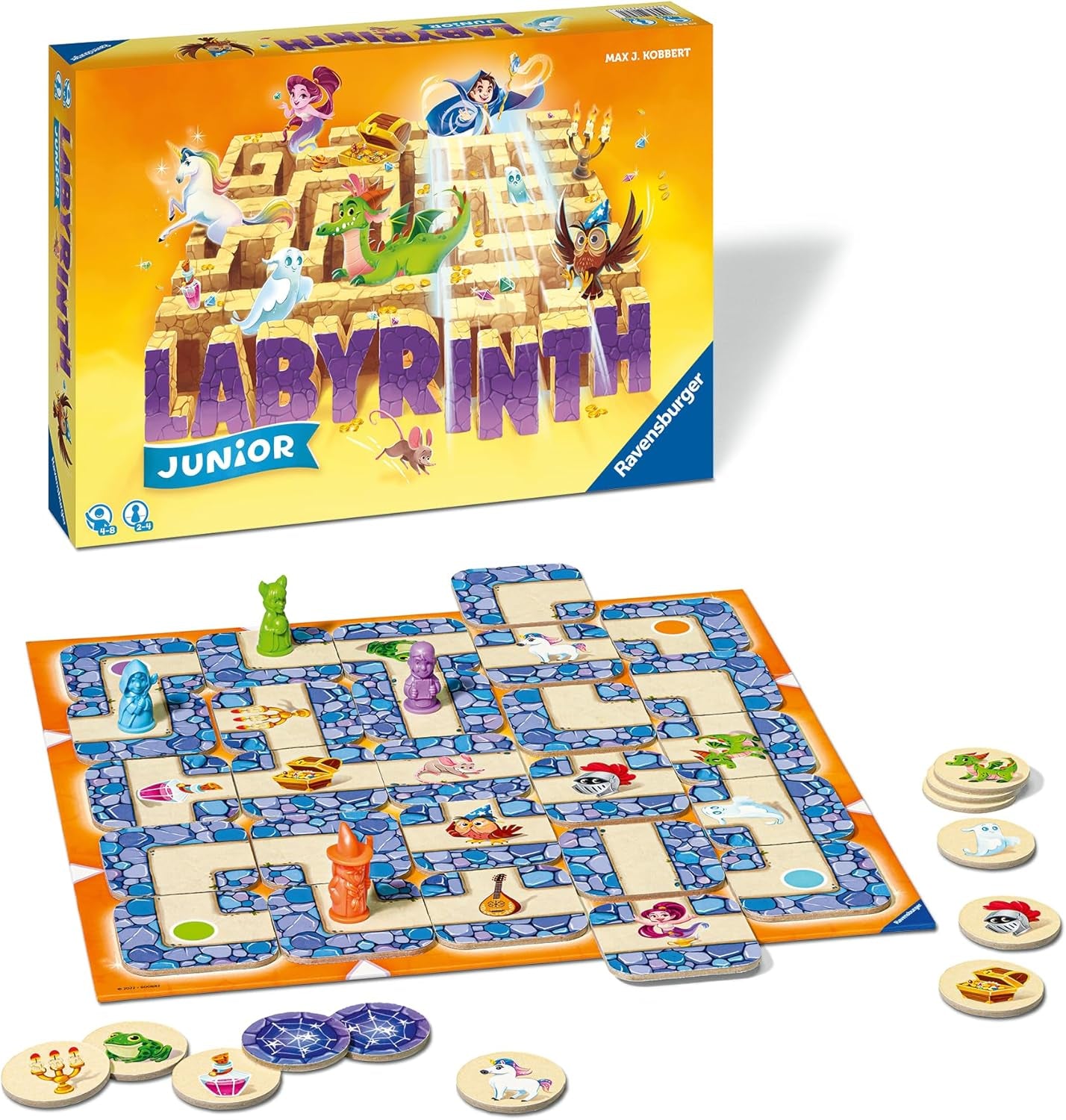 Ravensburger Jeu pour Enfants 20847 - Labyrinthe Junior - Classique familial pour les tout-petits, jeu à partir de 4 ans - Jeu de société adapté à 2 à 4 joueurs, édition Junior