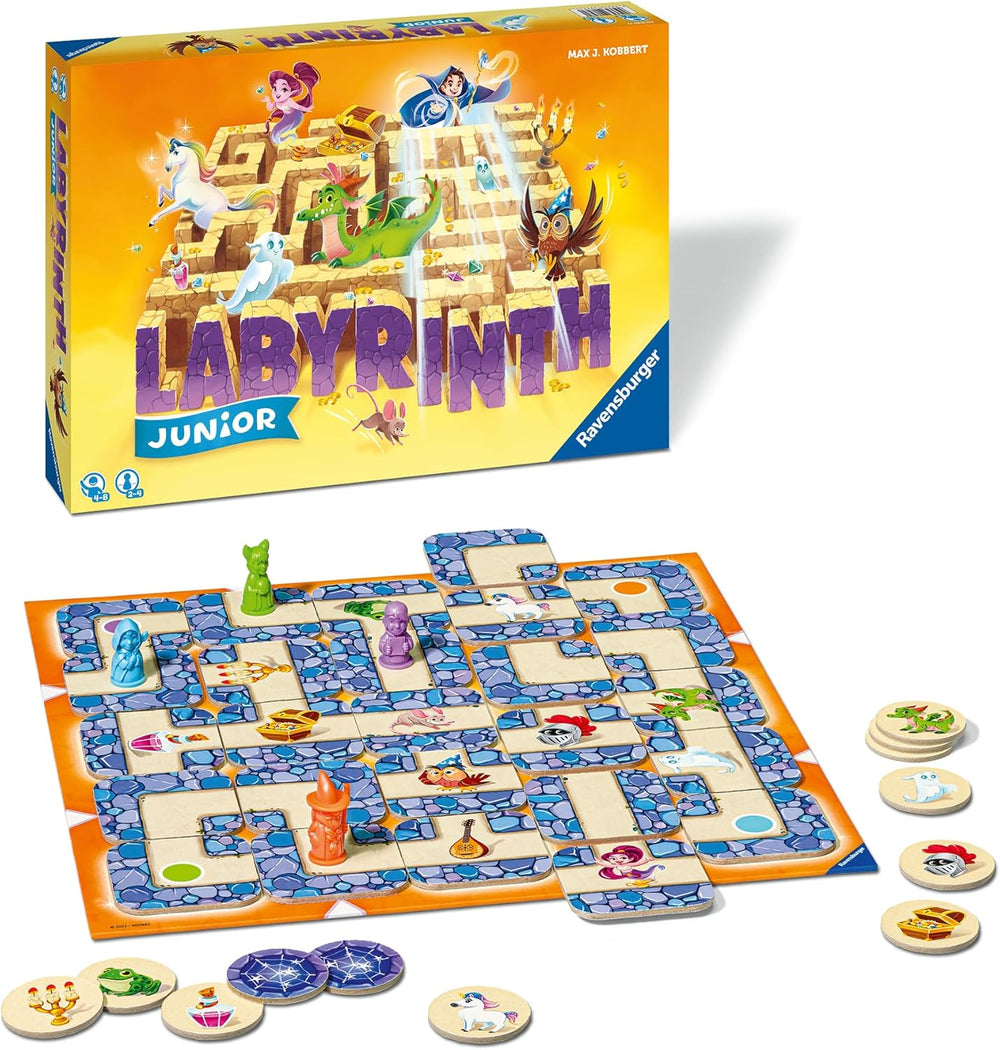 Ravensburger Jeu pour Enfants 20847 - Labyrinthe Junior - Classique familial pour les tout-petits, jeu à partir de 4 ans - Jeu de société adapté à 2 à 4 joueurs, édition Junior