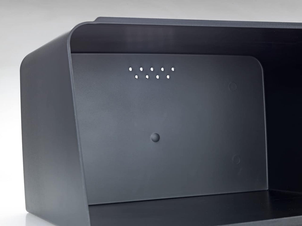 WENKO Corbeille à Pain Kubo avec Planche en Bambou, Rangement à Pain Polyvalent avec Couvercle et Planche à Découper en Bambou Intégrée, Boîte de Conservation des Aliments, Rangement du Pain Durable, 35 x 20,5 x 26 cm, Noir/Naturel Naty Shop