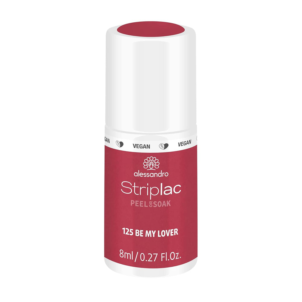 Vernis à ongles UV alessandro Striplac Be My Lover - Délicat et longue durée - S'enlève facilement grâce à la technologie peel-off - Vegan et cruelty-free - 8 ml