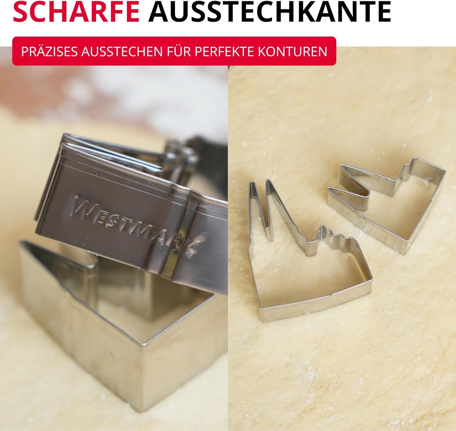 Westmark Emporte-pièce Cathédrale de Cologne – Emporte-pièce en acier inoxydable pour les fans de Cologne – Emporte-pièce précis pour pâte, fromage, légumes et décorations de fête, 8 cm