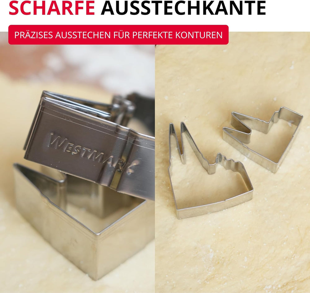 Westmark Emporte-pièce Cathédrale de Cologne – Emporte-pièce en acier inoxydable pour les fans de Cologne – Emporte-pièce précis pour pâte, fromage, légumes et décorations de fête, 8 cm