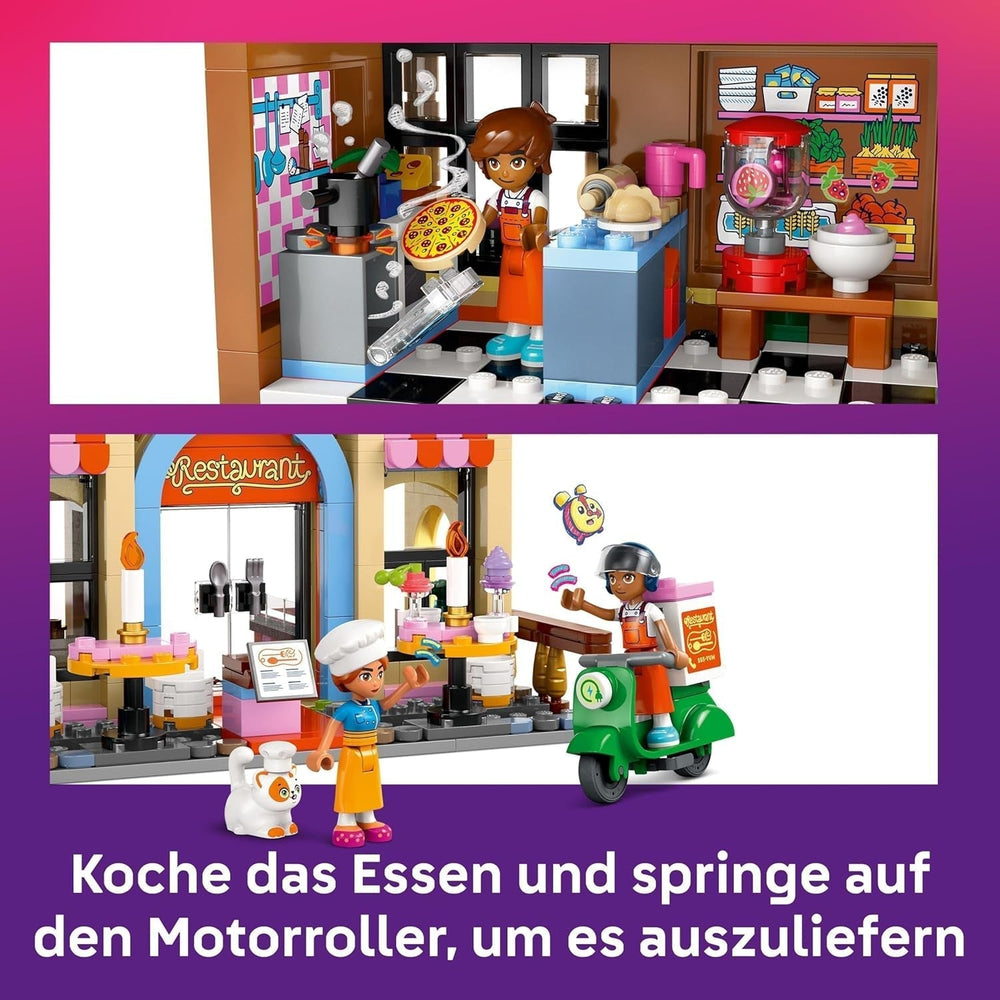 Restaurant și școală de gătit LEGO Friends, set de joacă de rol, jucărie educativă pentru copii de la 8 ani, promovează dezvoltarea socială, cadou de ziua de naștere sau de Crăciun pentru fete 42655 Seturi de constructie Besuche den LEGO-Store
