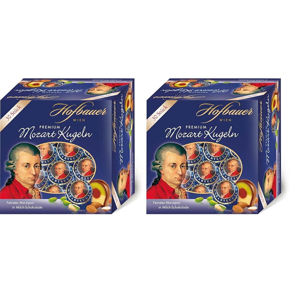 Hofbauer Vienna Mozart Balls, Boîte de chocolat au lait 600 grammes (30 pcs.) Naty Shop