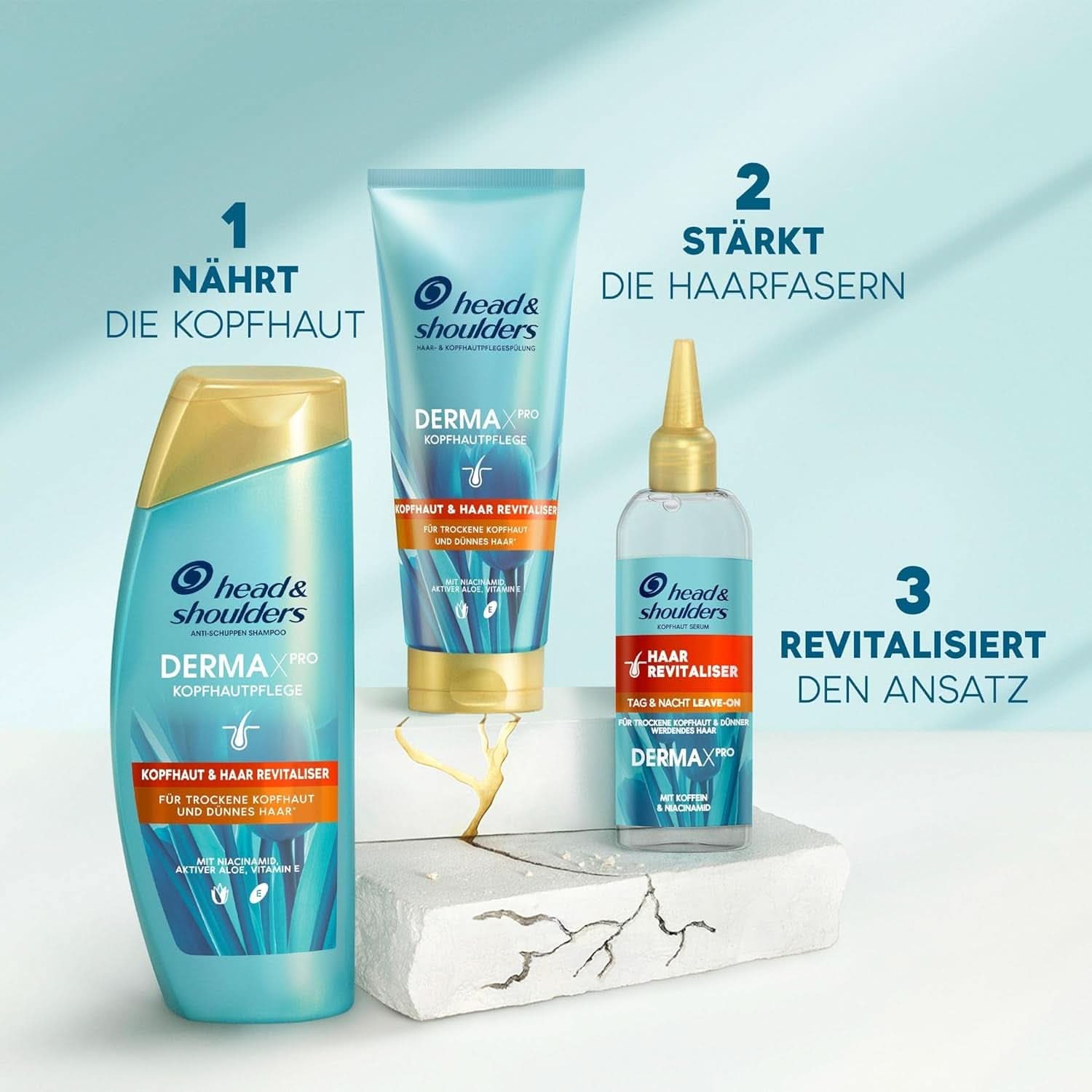 Derma X Shampoing Revitalisant Tête & Epaules, 250 ml Douche et bain Naty Shop