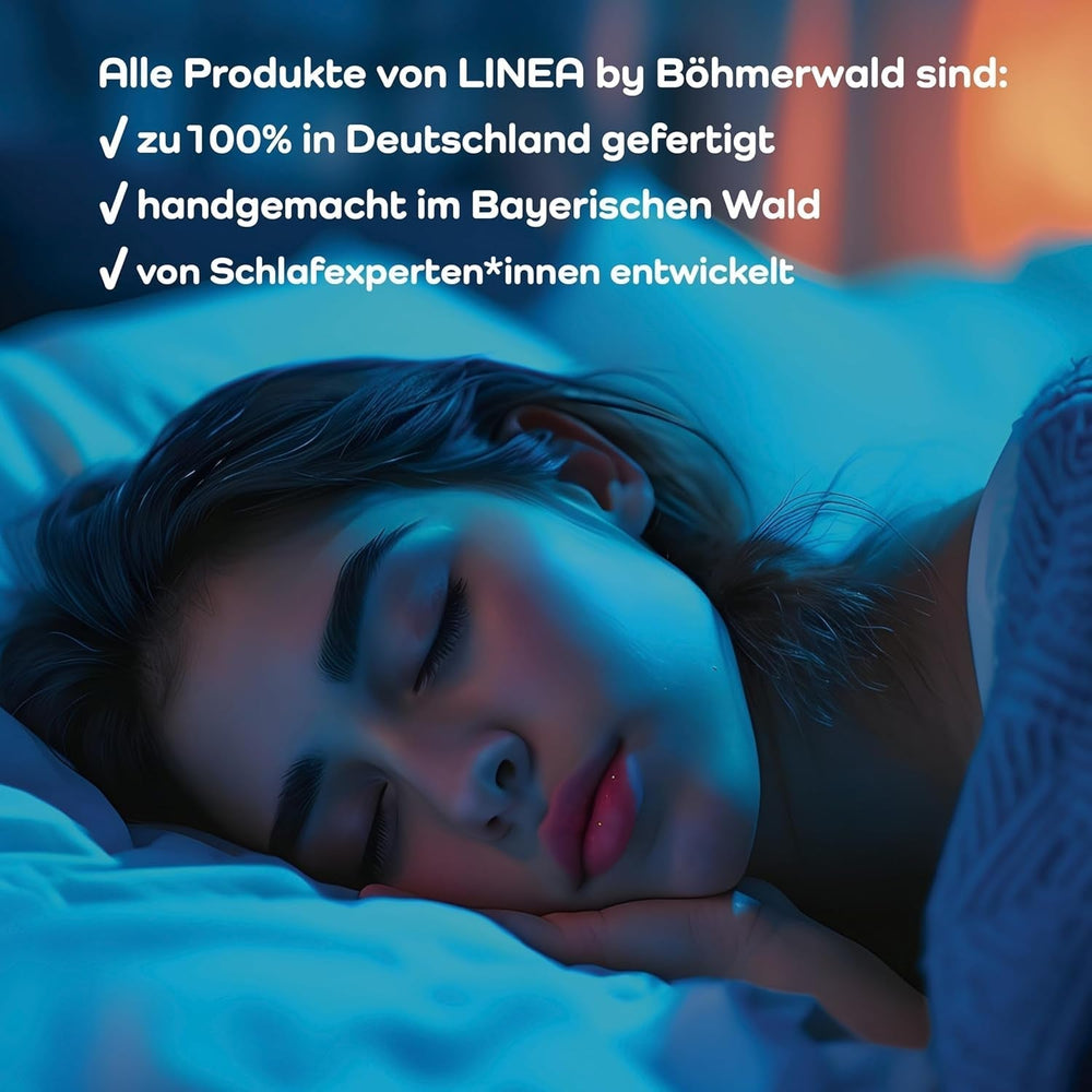 LINEA by Böhmerwald - Cosy - Oreiller Balance de haute qualité, 40X80, 70% plumes classe 1, 30% duvet neuf, adapté aux allergies, lavable jusqu'à 60°C, fabriqué en Allemagne Oreillers standards Naty Shop