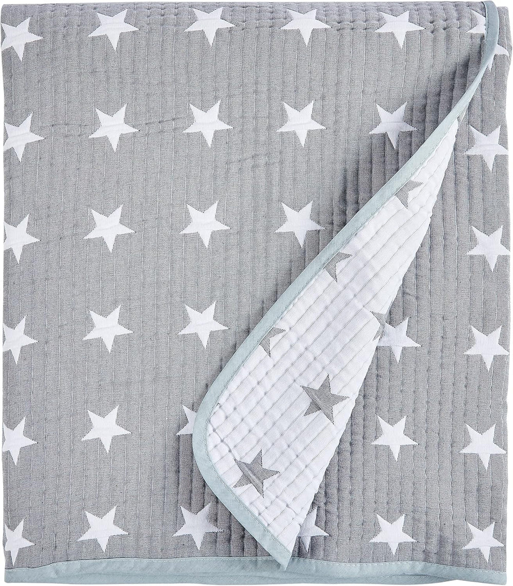 VIALMAN couvre-lit Sofia 10 lit king size | courtepointe étoile | taille de la couette 250 X 270 cm | couvre lit & jeté de canapé bleu marine Lits et Couvertures Besuche den VIALMAN-Store Gris Cama 90 : 180 Cm X 270 Cm