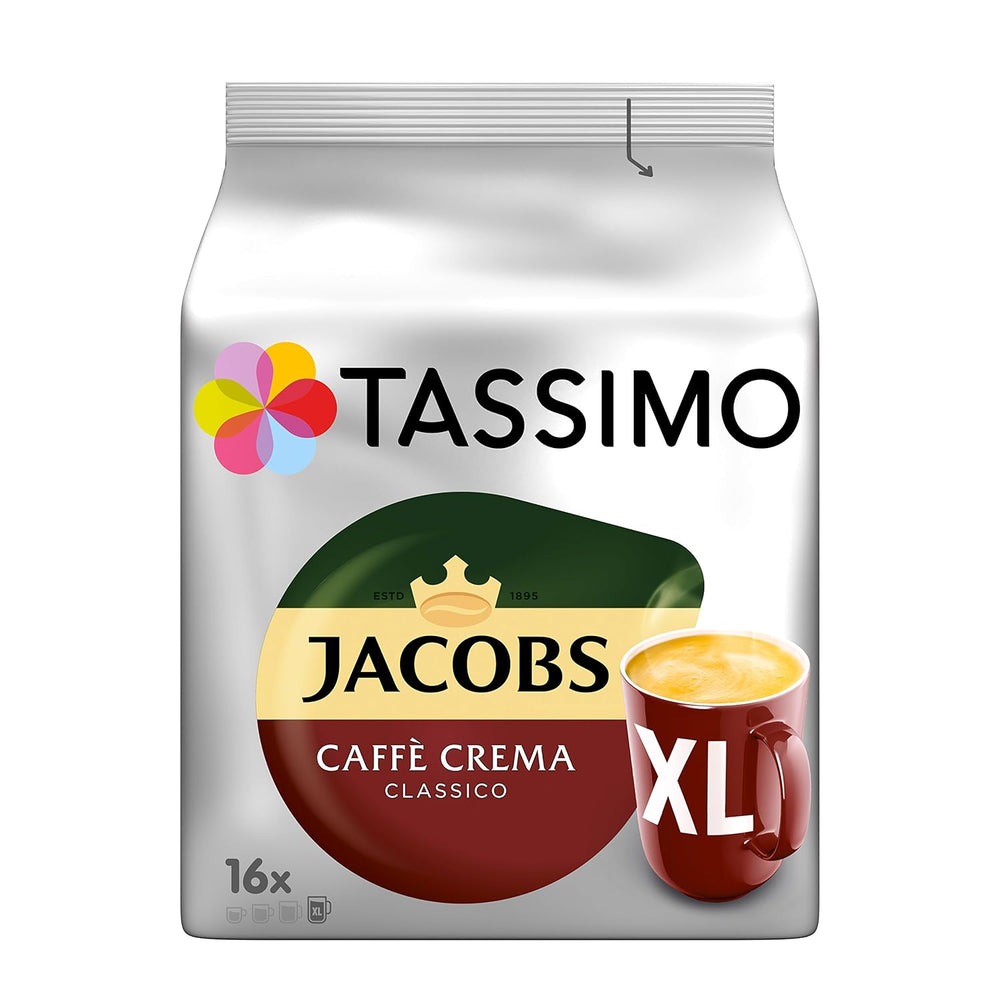 Tassimo Kapseln Jacobs Caffè Crema Classico XL, 5 x 16 tampons, 80 Kaffeekapseln