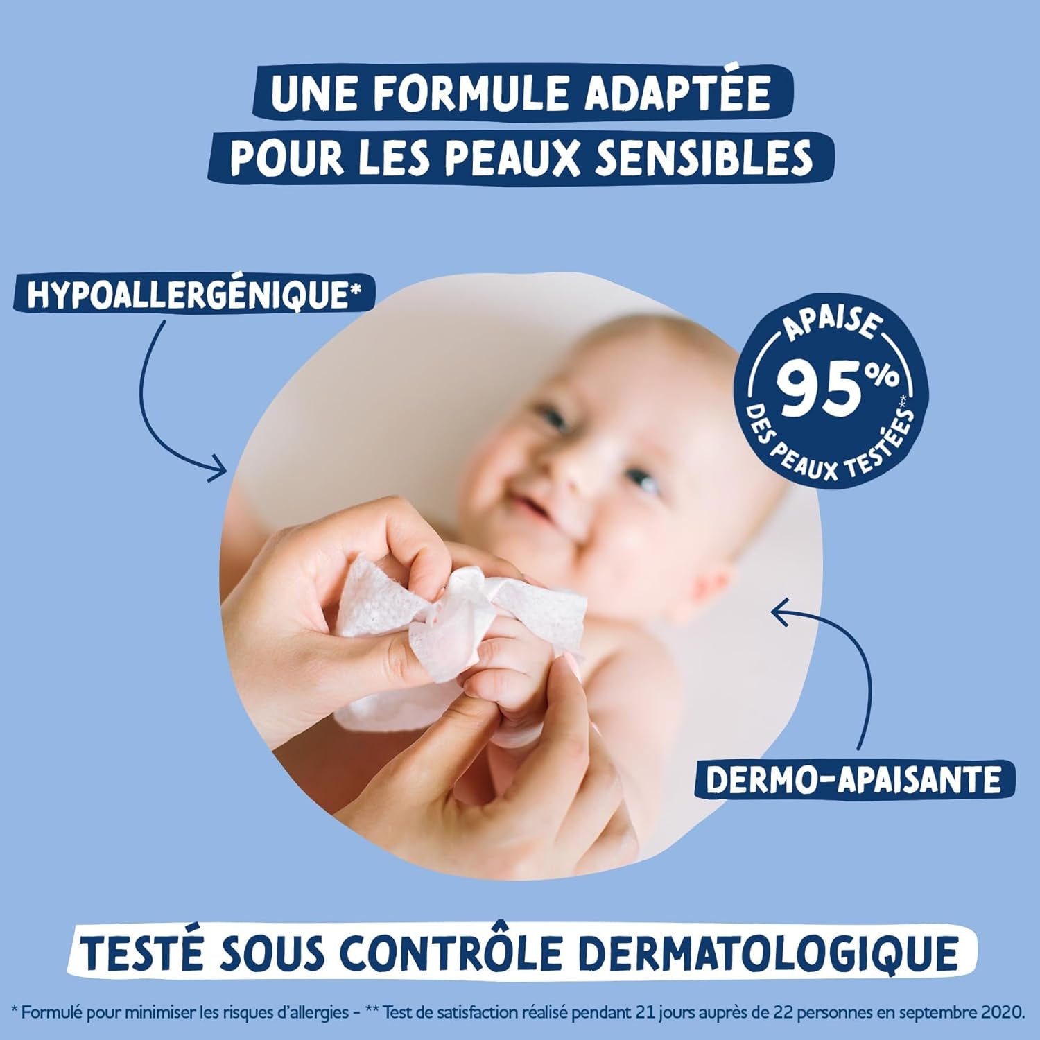 Paquet de 8 paquets de lingettes nettoyantes compostables à l'eau, 50 pièces