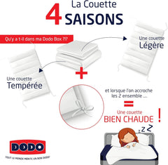 DODO 25665 Couverture 4 saisons 140 x 200 cm Couettes et couettes en polyester blanc Naty Shop