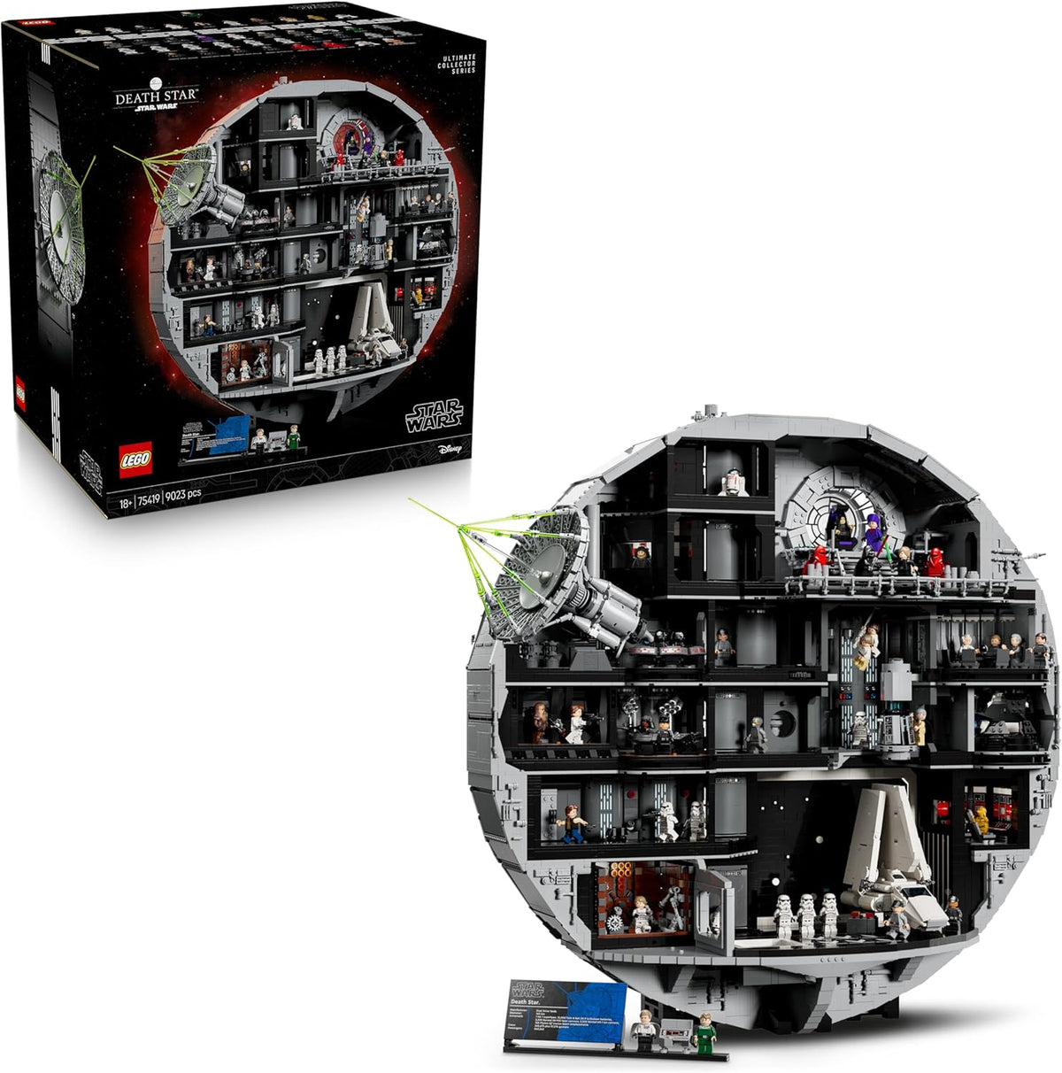 LEGO Star Wars Todesstern - Bauset für Erwachsene - Interaktives UCS-Ausstellungsmodell mit 36 ​​​​Minifiguren inkl. Luke Skywalker, Han Solo et Dark Vador - Cadeau pour hommes, femmes et fans - 75419