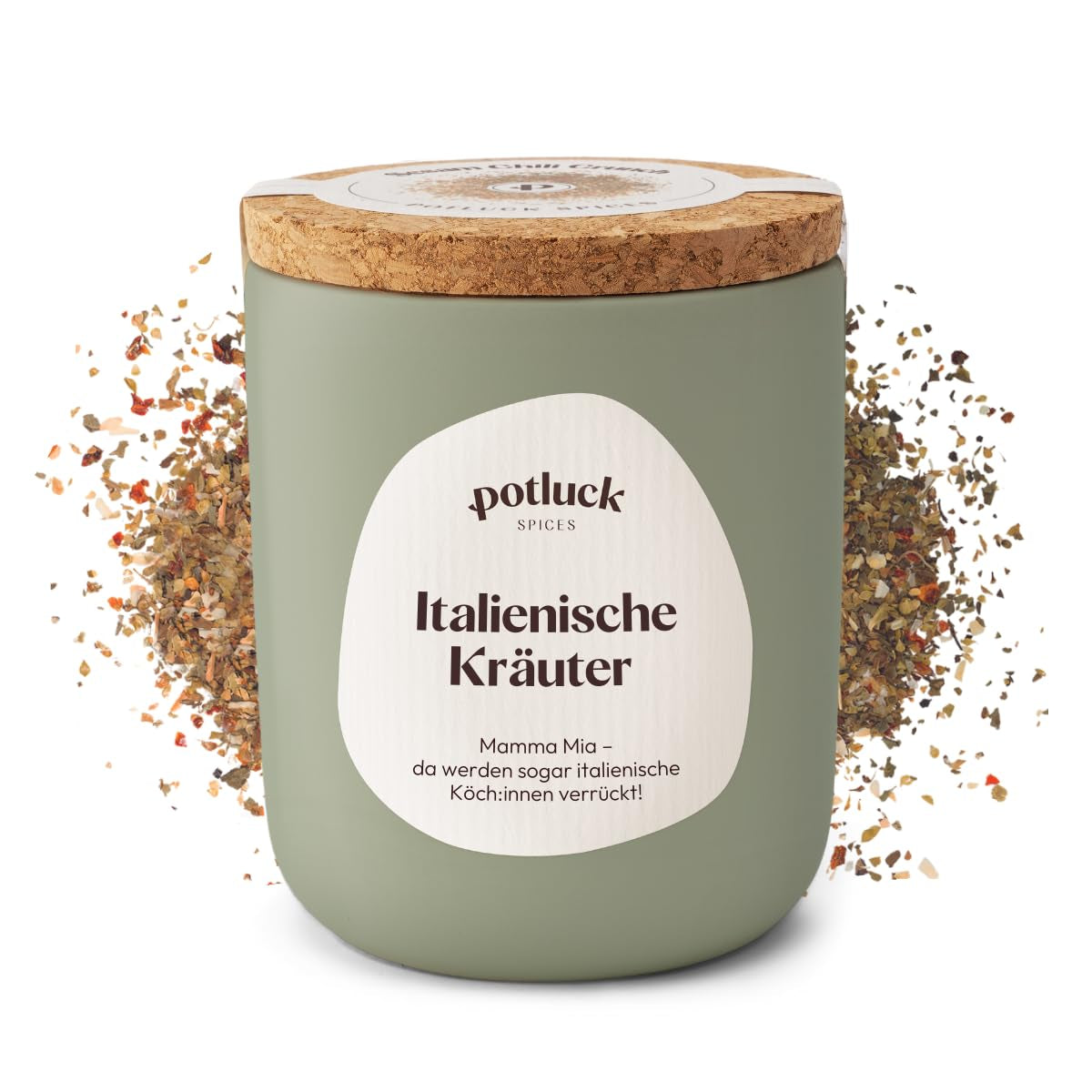 Repas-partage | Pâtes et pizza Kräuter | Gewürzzubereitung im Keramiktopf | 40g | Végétalien, sans gluten et avec des ingrédients naturels