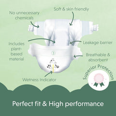 Couches Moomin Baby Eco, taille 3, 5-8 kg, 48 pièces, couches souples de qualité supérieure | Doux et agréable pour la peau, respirant, absorbant, sans produits chimiques inutiles |