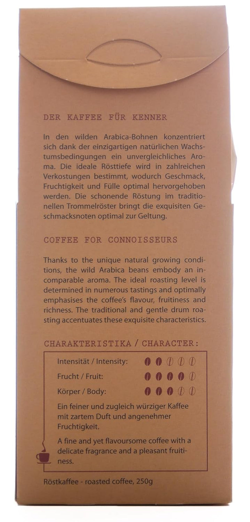 Kaffa Wild-Kaffee doux ganze Bohne 2er-Pack (2x 250g) bio végétalien équitable Arabica MildBohx2