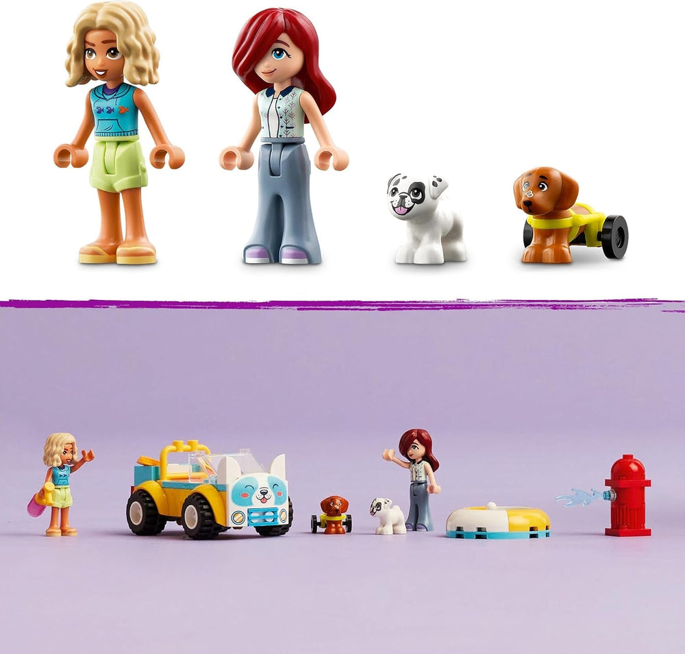 LEGO Friends Salon de toilettage mobile pour chiens, ensemble de jeu pour faire semblant de jouer avec des animaux, jouet pour enfants avec 2 figurines et 2 chiens pour filles et garçons à partir de 4 ans, ensemble de toilettage pour chiens 42635 Jeux de construction Beuche den LEGO-Store