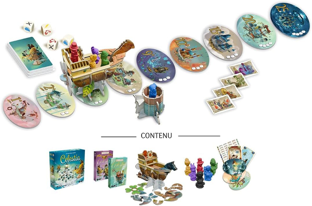 Blâmer! Celestia Big Box • Jeu de base collector complet + 2 extensions Jeu de société familial - Pour 2 à 6 joueurs - 8 ans et plus - 30 minutes