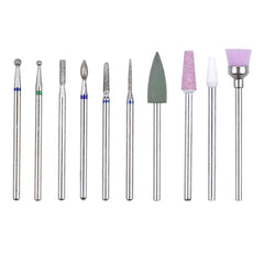 10 Stück Nagelbohrer Bits, Nagelfräser, Wolframlegierung Nagelfräser Bits, Professioneller Nagelfräser, Gelnägel Zubehör Nageldesign Zubehör Für Maniküre Pediküre Entfernen Nail Art