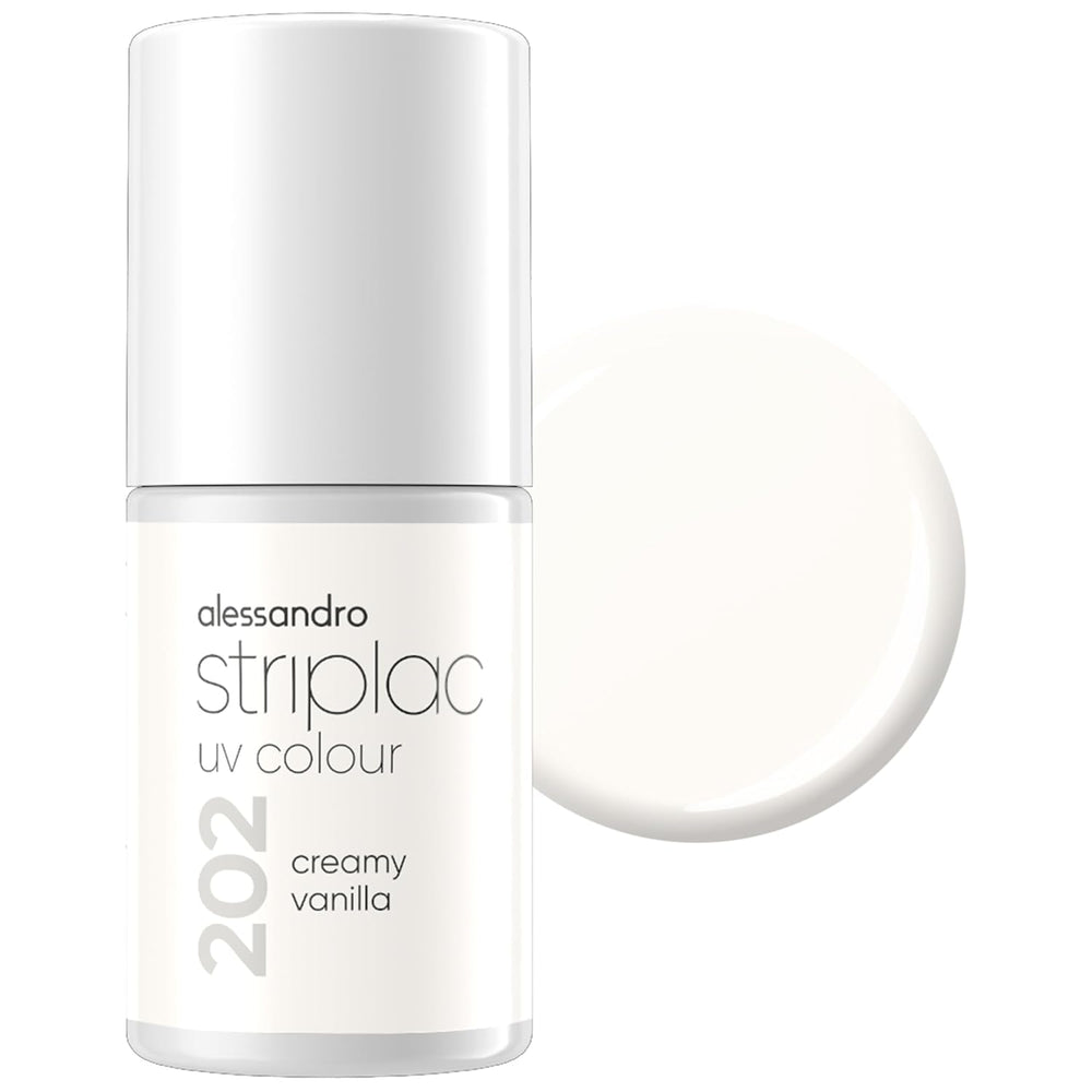 Vernis à ongles UV Alessandro Striplac White Honeymoon - Délicat et longue tenue - S'enlève facilement grâce à la technologie de retrait - Vegan et cruelty-free - 8 ml