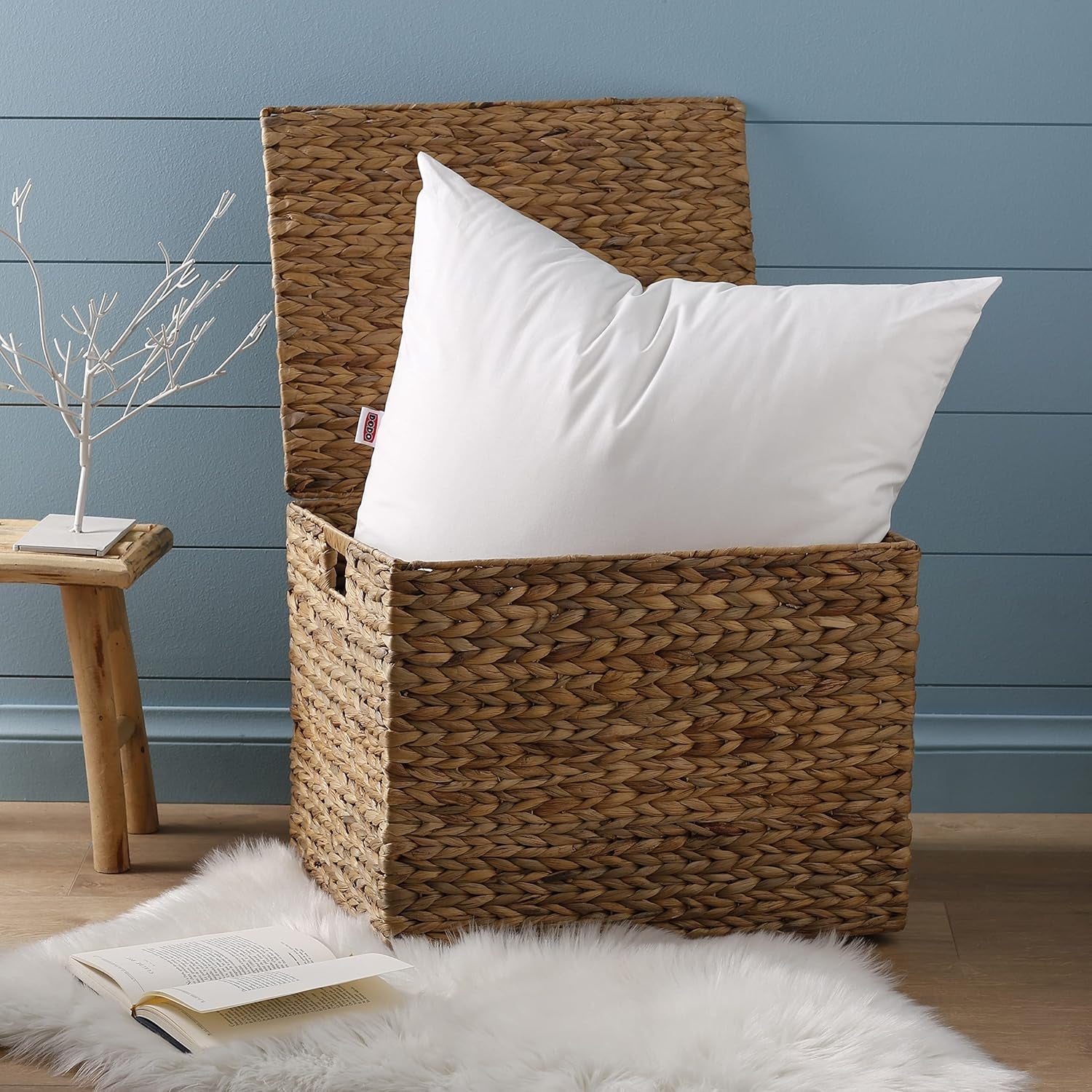 Oreiller DODO Premium, 60 X 60 cm, Confort Moyen, Oreiller Cloud De Douceur | Anti-acariens et moelleux | Percale de coton + Passepoil Lavable en machine à 40 °C Oreillers standards Naty Shop