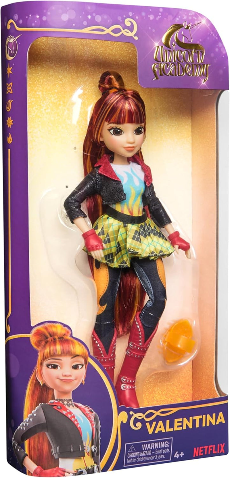 Unicorn Academy Valentina Doll - la poupée originale de la populaire série Netflix, mesure 24 cm de haut et dispose de 5 accessoires pour un jeu de rôle imaginatif, pour les enfants âgés de 4 ans et plus