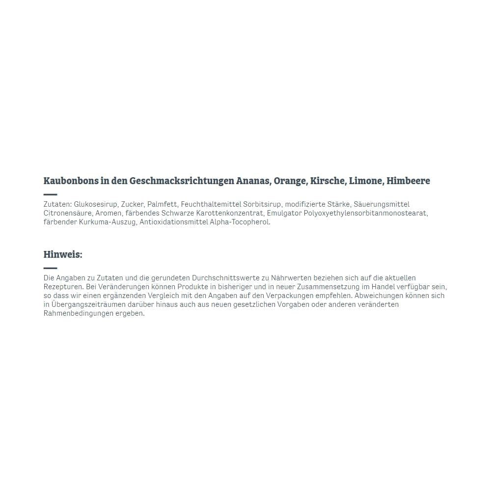 Kaufrüchtchen – 1 x 425G – caramels aux cinq arômes de fruits Naty Shop