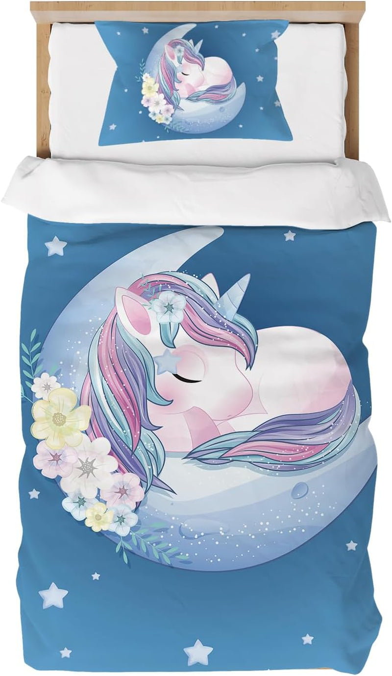 Linge de lit enfant, Licorne Soft, microfibre Linge de lit - enfant Naty Shop Licorne 100X135 Cm