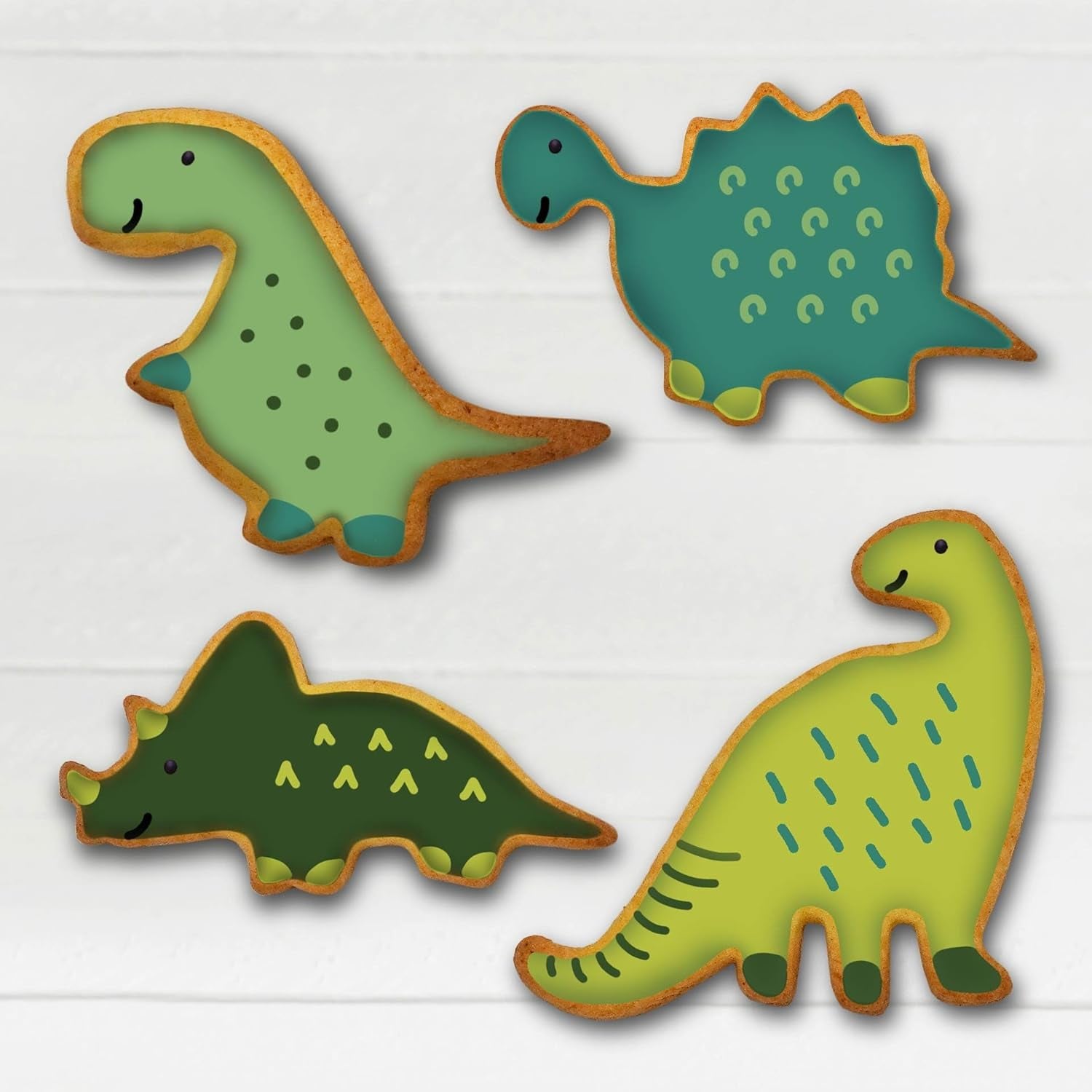 Zenker Lot de 4 emporte-pièces en forme de dinosaure en acier inoxydable – Parfait pour les séances de pâtisserie créatives avec les enfants, passe au lave-vaisselle, design dinosaure moderne, argent
