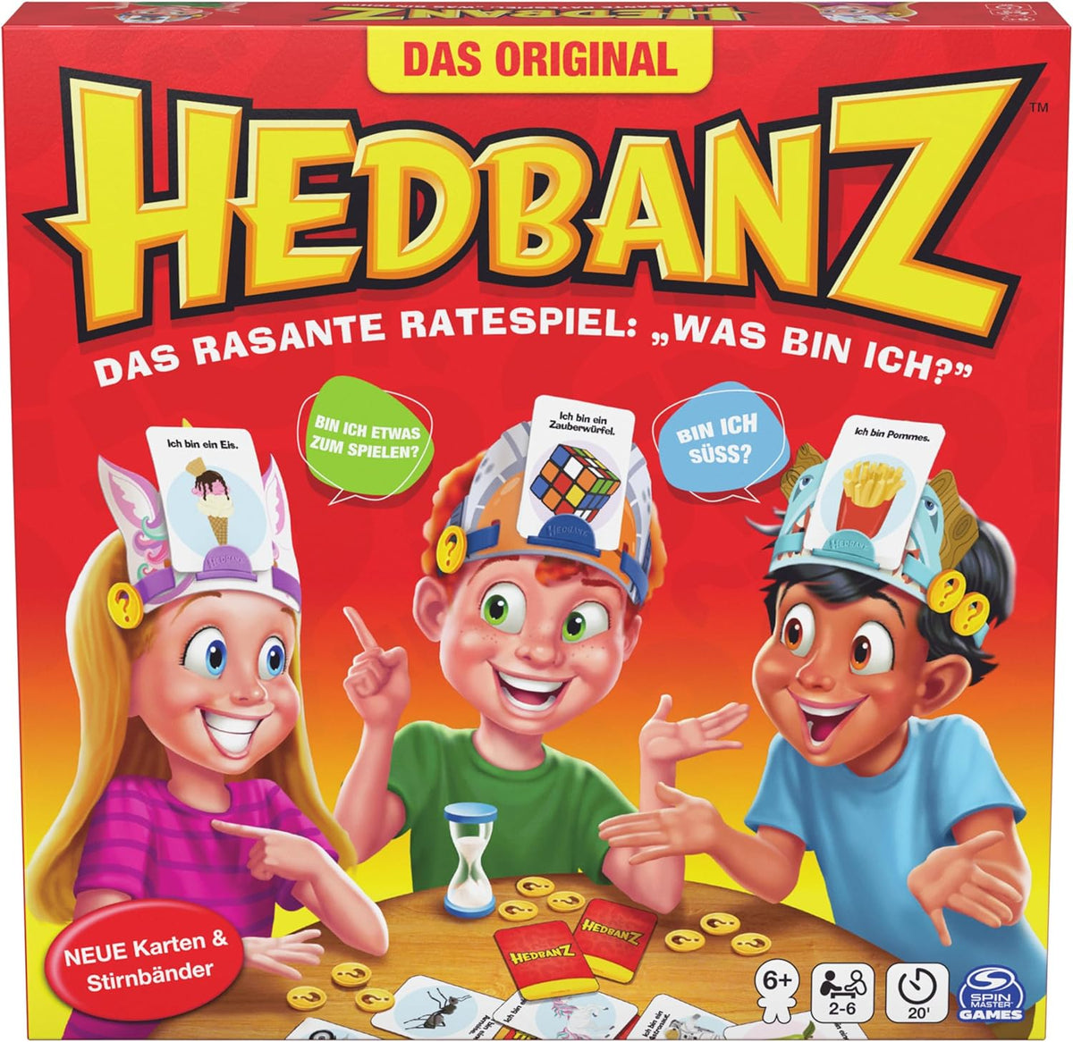 Spin Master Games - Hedbanz, le jeu de devinettes rapide pour toute la famille, nouvelle édition (2025) avec de superbes composants de jeu, pour 2 à 6 joueurs, à partir de 6 ans