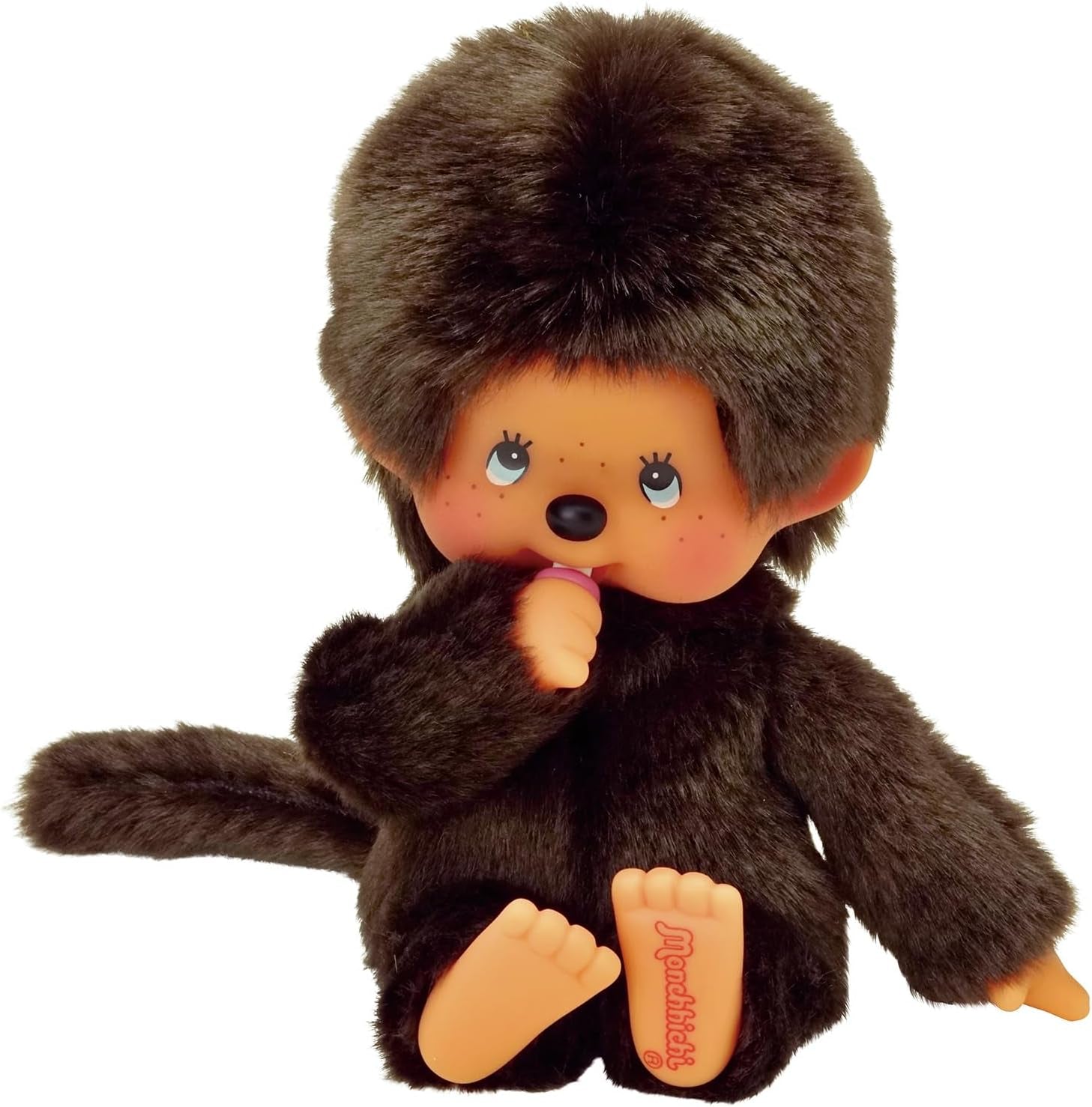 Bandai – Monchhichi Pinky Sakura Rose – Ikonisches Affenkuscheltier der 80er Jahre – Superweiches Kuscheltier 20 cm für Kinder – Spielzeug für Kinder ab 2 Jahren – 24289