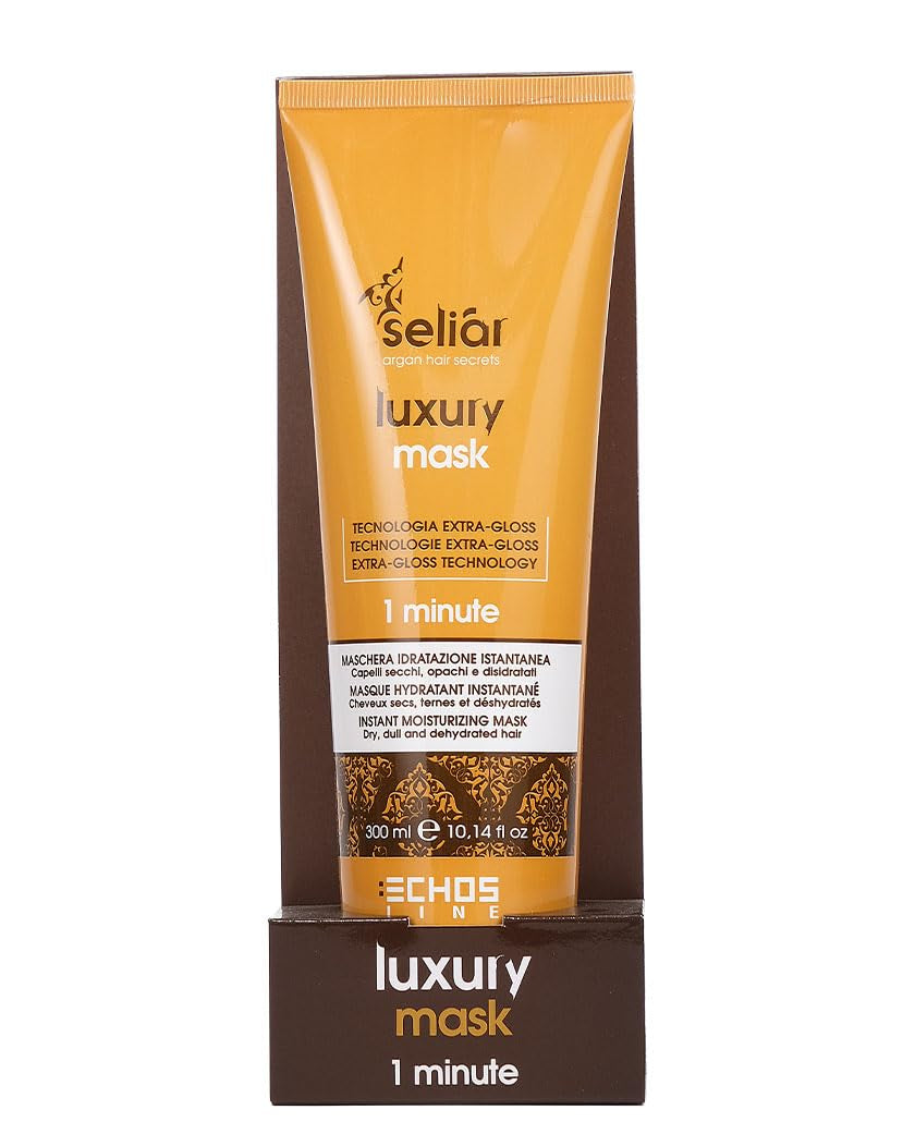 ECHOSLINE Seliar Luxury Masque hydratant instantané pour cheveux secs et déshydratés 300 ml Masque capillaire Naty Shop