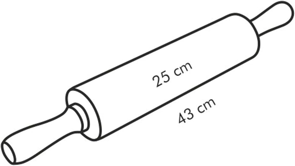 Rouleau à pâtisserie en bois Tescoma Delicia, 25 x 6 cm