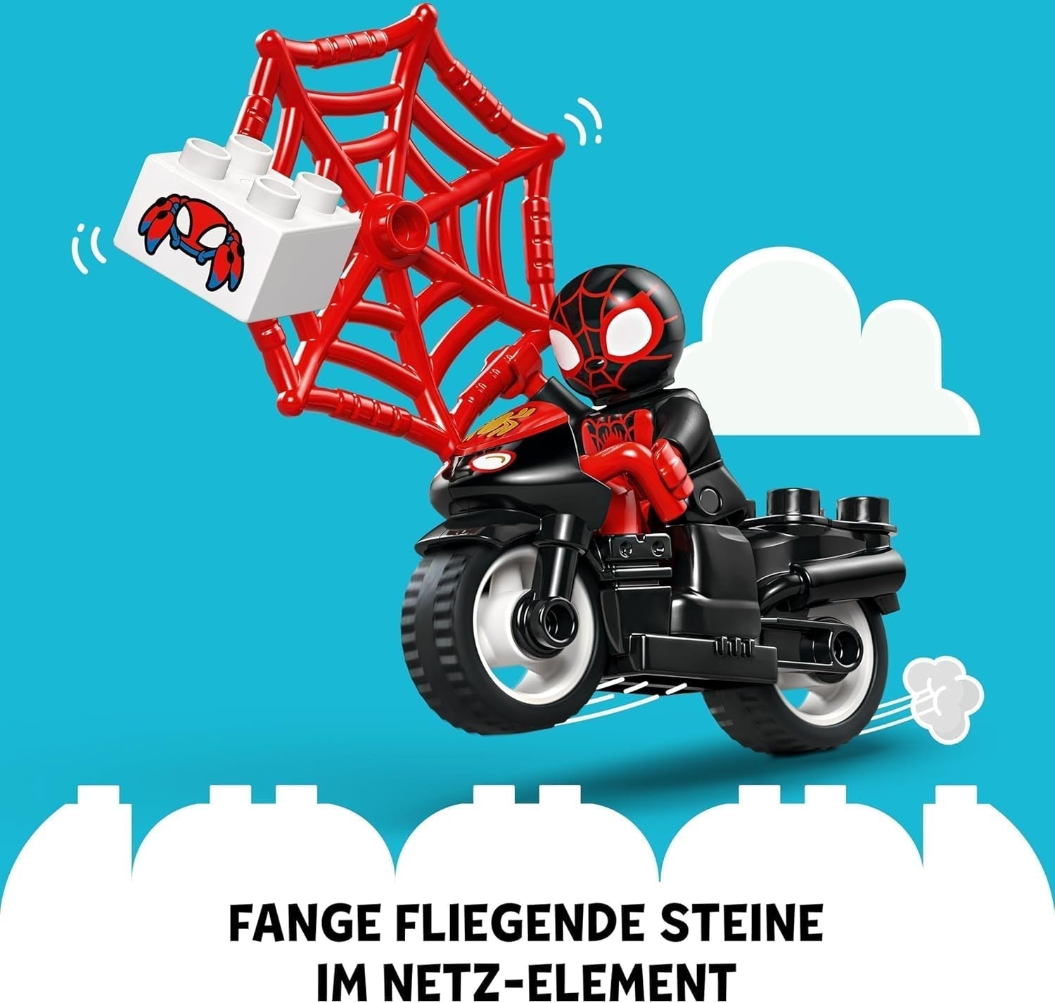 LEGO DUPLO Marvel Spins Motorcycle Adventure, Fantasy Playset pour la série TV Spidey et ses super amis, jouet éducatif à construire et à reconstruire pour les enfants de 2 ans et plus 10424 Jeux de construction Besuche den LEGO-Store