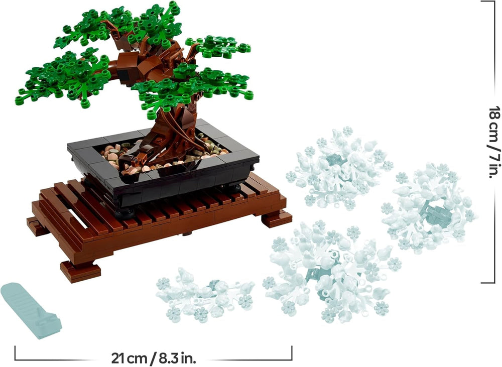 LEGO Botanicals Bonsai Baum Set for Erwachsene - Pflanzen Home Deko Set - DIY Project and entspansende creative Aktivität - Giftidee for Frauen and Männer - Botanik Kollektion 10281