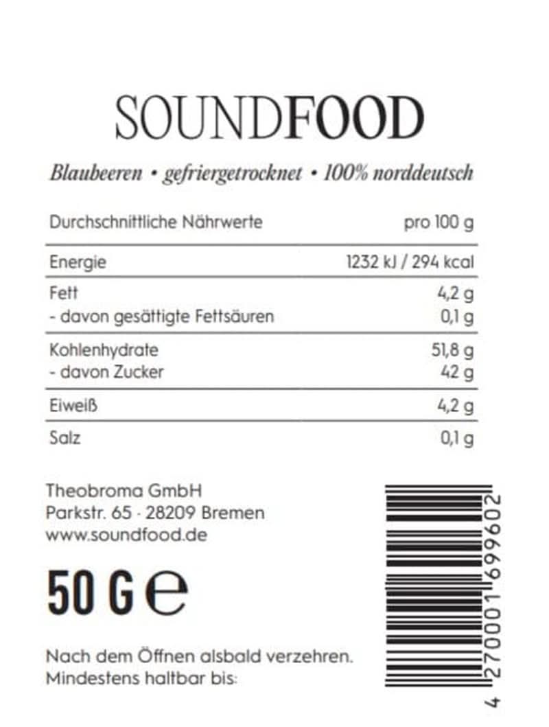 Afine liofilizate, întregi din Germania Recolta 2023, 50 grame Produse deshidratate Naty Shop