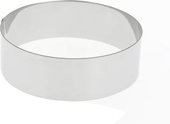 - Cercle à dessert rond en acier inoxydable - Diamètre 10 cm, Hauteur 4,5 cm - 3989.10, Argent