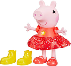 Păpușa Peppa Pig Peppa'S Mud Puddle Party - versiune germană, roz sau roz Papusi Naty Shop Petrecere cu baltă de noroi