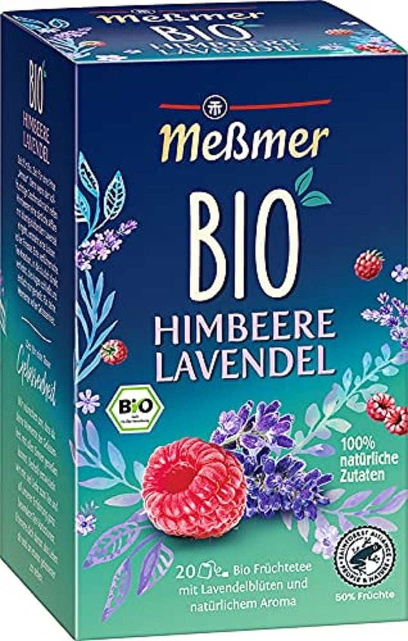 Meßmer Bio Rote Beeren | Ingrediente 100% naturale | 20 pliculețe de ceai | Vegan | Fără gluten | Fără lactoză