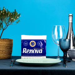 Serviettes en papier Renova, Art de la table, 50 serviettes de qualité supérieure, 3 épaisseurs