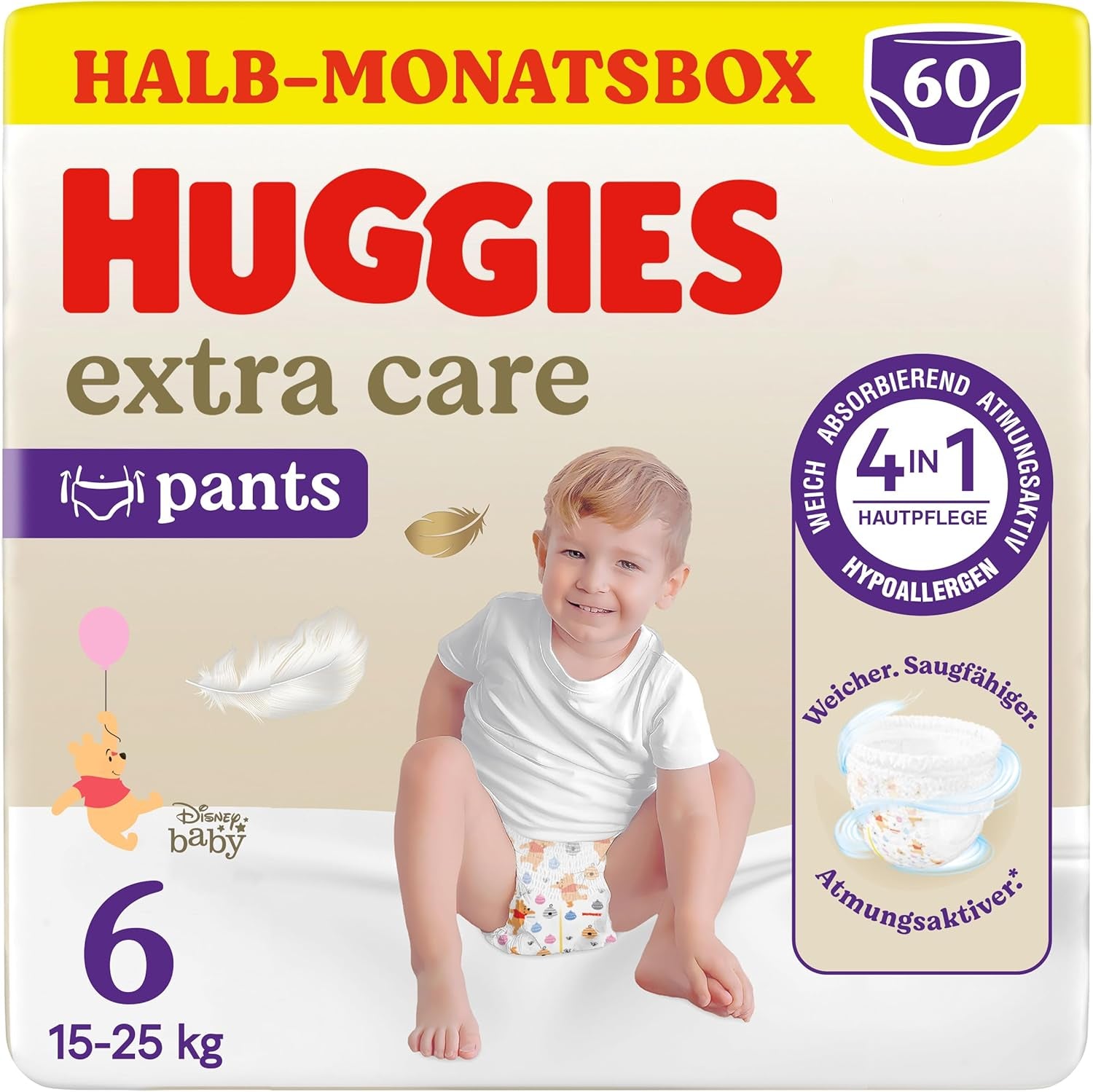 Huggies Extra Care Pants Disney Design Taille 5 68 couches (2x34) Boîte demi-mois