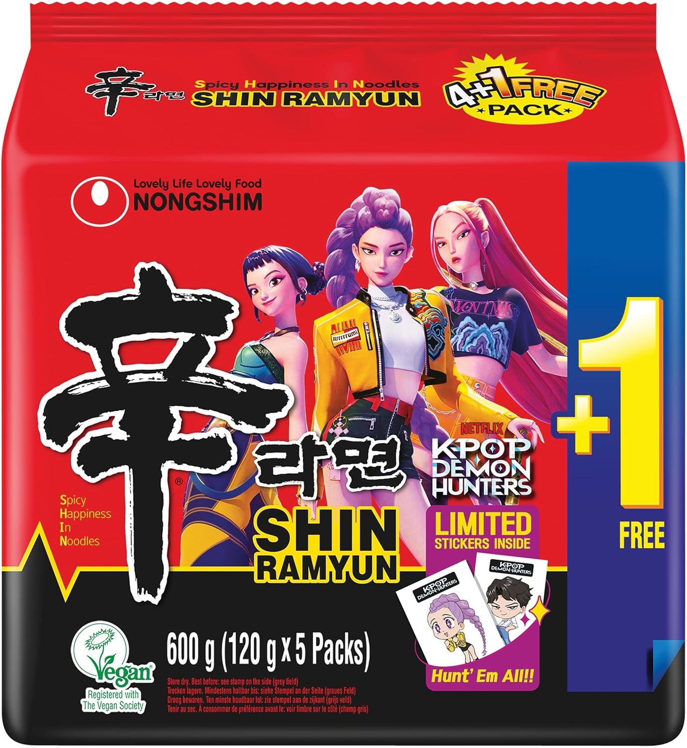 Nongshim - Nouilles instantanées Shin Ramyun - Multi Pack (20 x 120 g) - La conception du produit peut varier