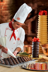 Reber Bites Tarte au Chocolat et aux Truffes, truffes au brandy sur nougat crémeux, enrobées de délicat chocolat au lait alpin, 40g (1 pièce)