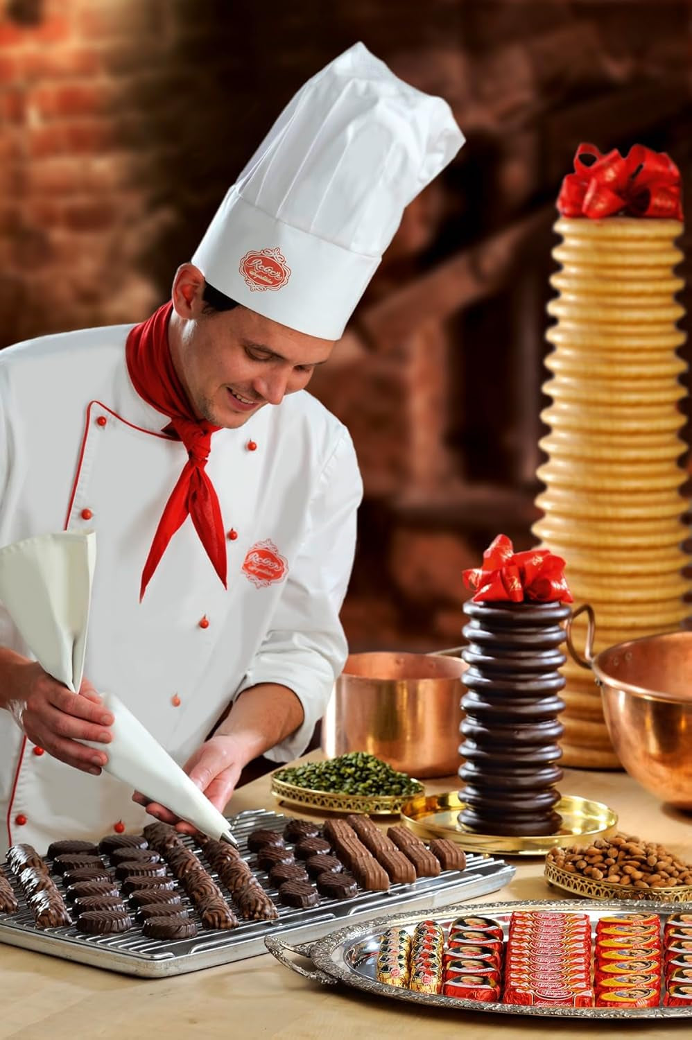 Pâte chocolatée au rhum et fruits du Reber, fruits trempés au rhum sur pâte d'amande fine, recouverte de chocolat noir fin, 39g (1 pièce)