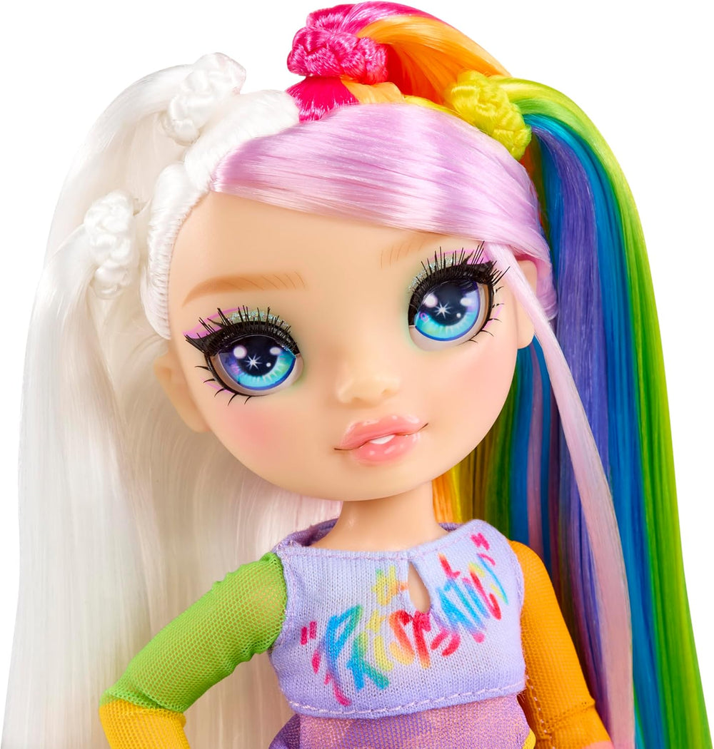 Rainbow High Junior High Rock Band - Amaya, Rainbow Colors - Poupée mannequin de 23 cm avec clavier, personnalisable avec des autocollants, jouet articulé et mignon pour enfants à partir de 4 ans