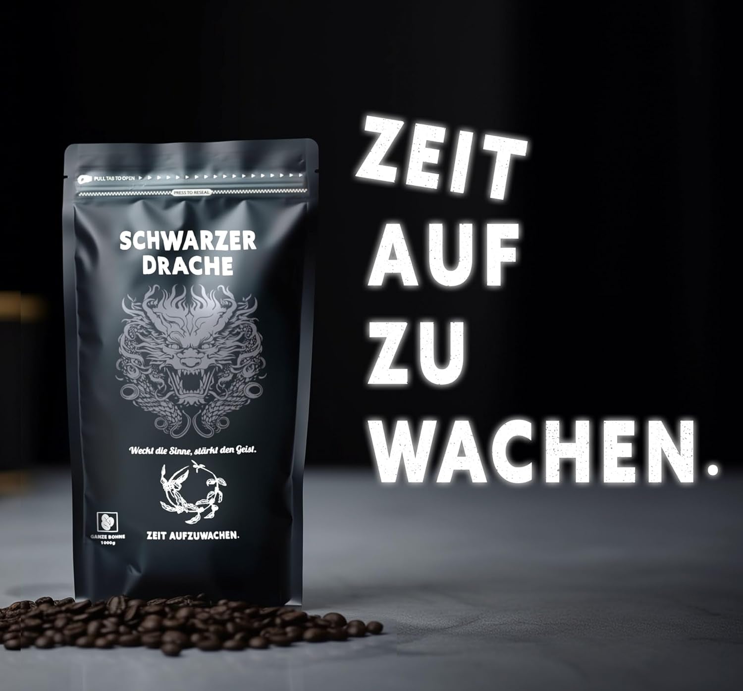 Black Dragon Espresso 100% Robusta - Grains de café torréfiés extra forts - Café très fort et corsé à haute teneur en caféine - Expresso très fort