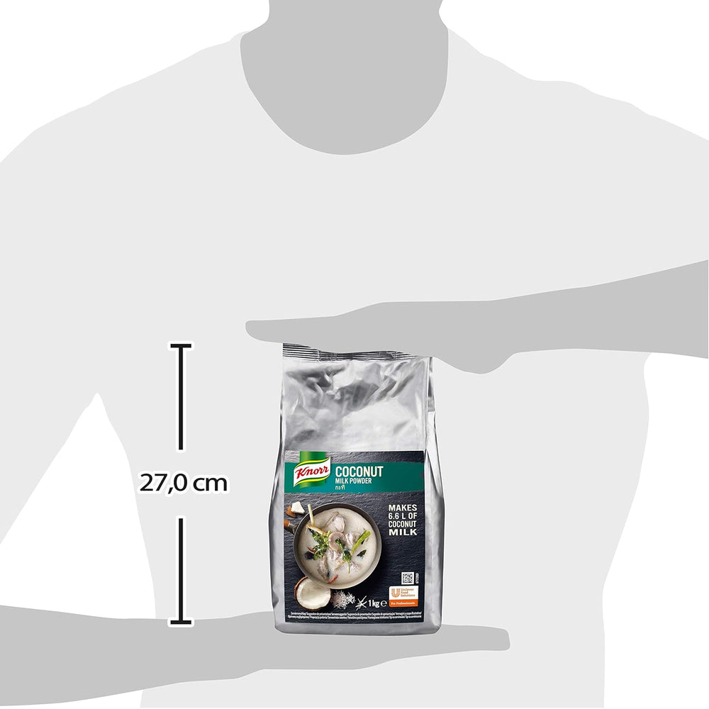 Knorr Kokosmilch Pulver (Lait en poudre aus 20 frischen Kokosnüssen, ergibt 6,6 Liter Kokosmilch) 1er Pack (1 x 1 kg)