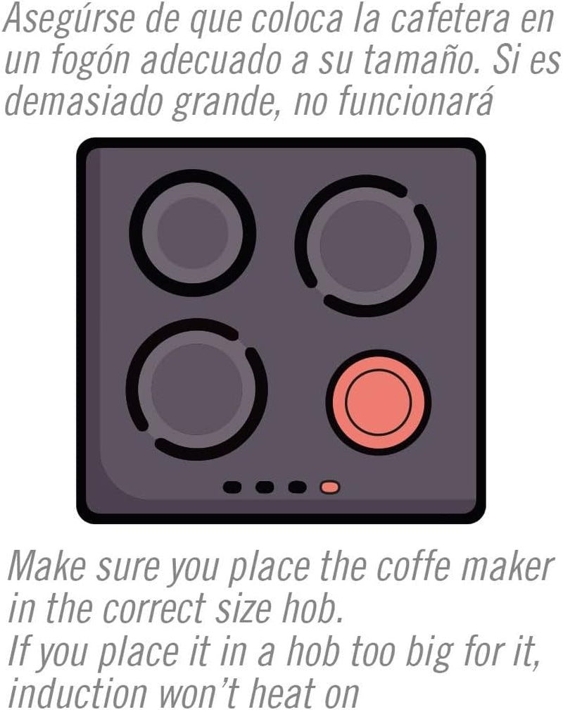 NERTHUS FIH 833 Machine à expresso à induction pour 3 tasses, Machine à expresso italienne classique